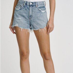 PISTOLA Nova Medium Wash Denim Buttonfly Cutoff Shorts Size 29